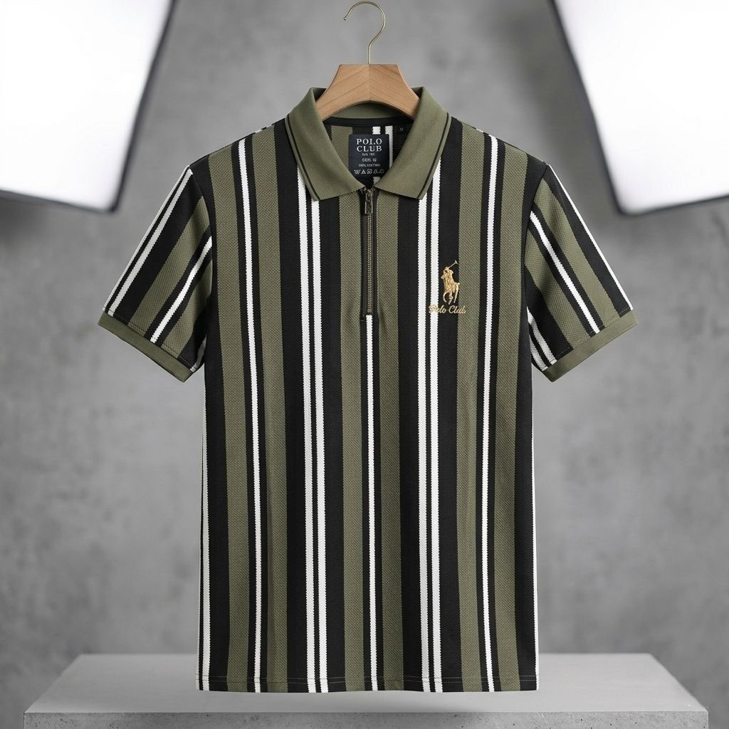 CHAINA POLO T-SHIRT ZIP