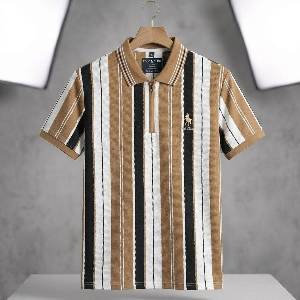 CHAINA POLO T-SHIRT ZIP