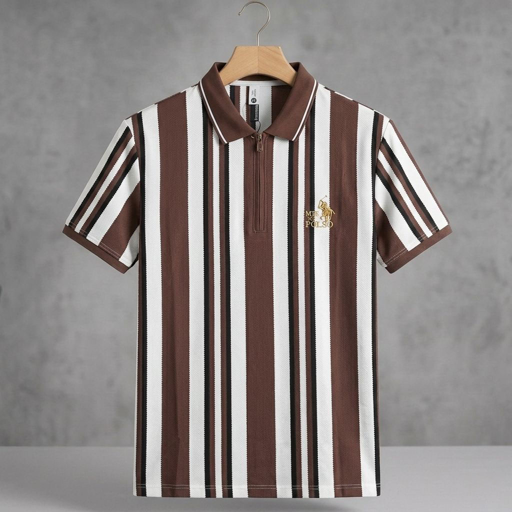CHAINA POLO T-SHIRT ZIP