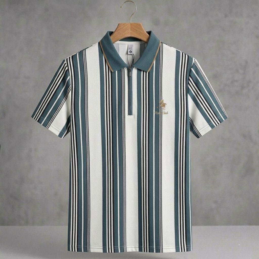 CHAINA POLO T-SHIRT ZIP