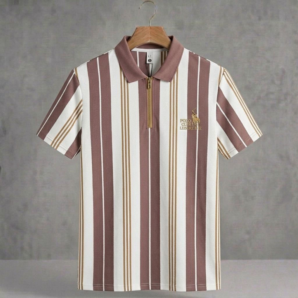 CHAINA POLO T-SHIRT ZIP