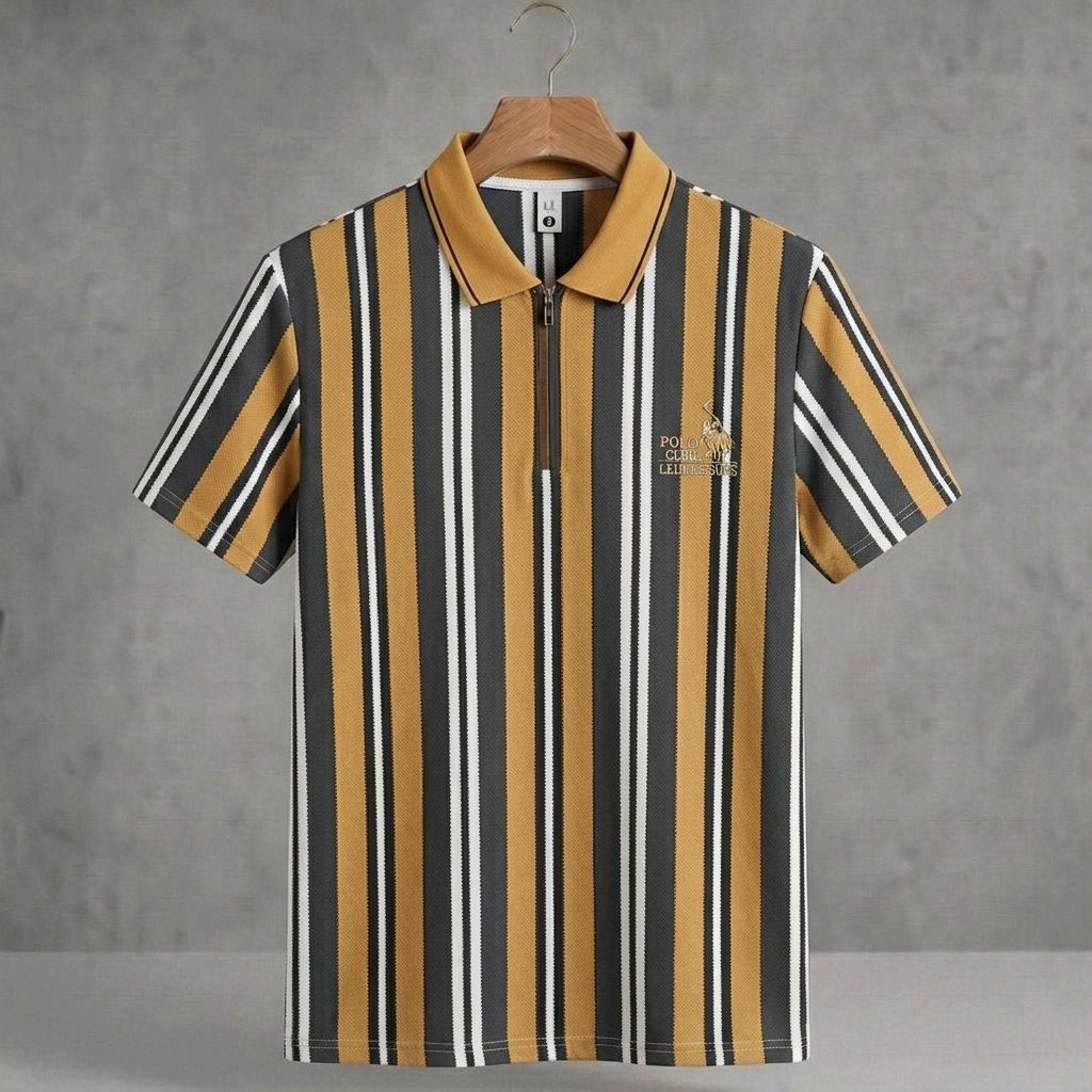 CHAINA POLO T-SHIRT ZIP