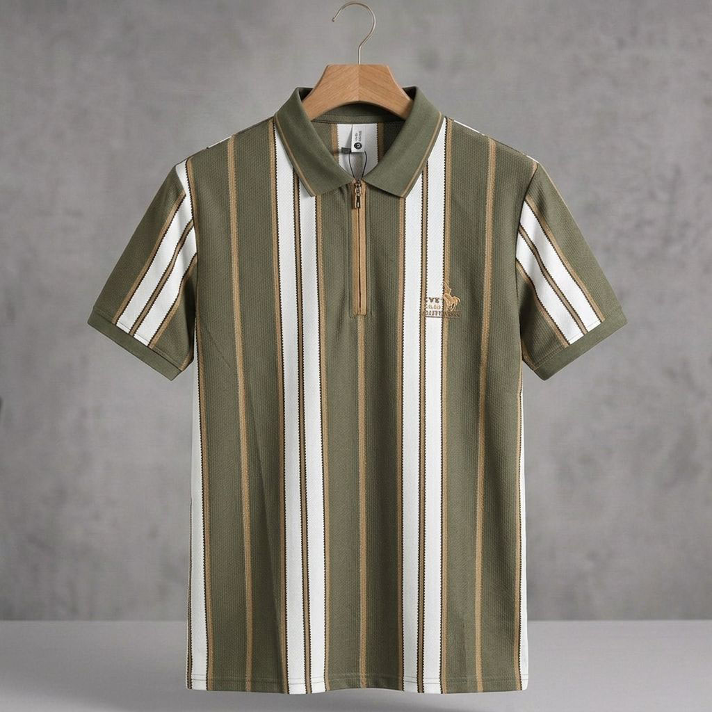 CHAINA POLO T-SHIRT ZIP