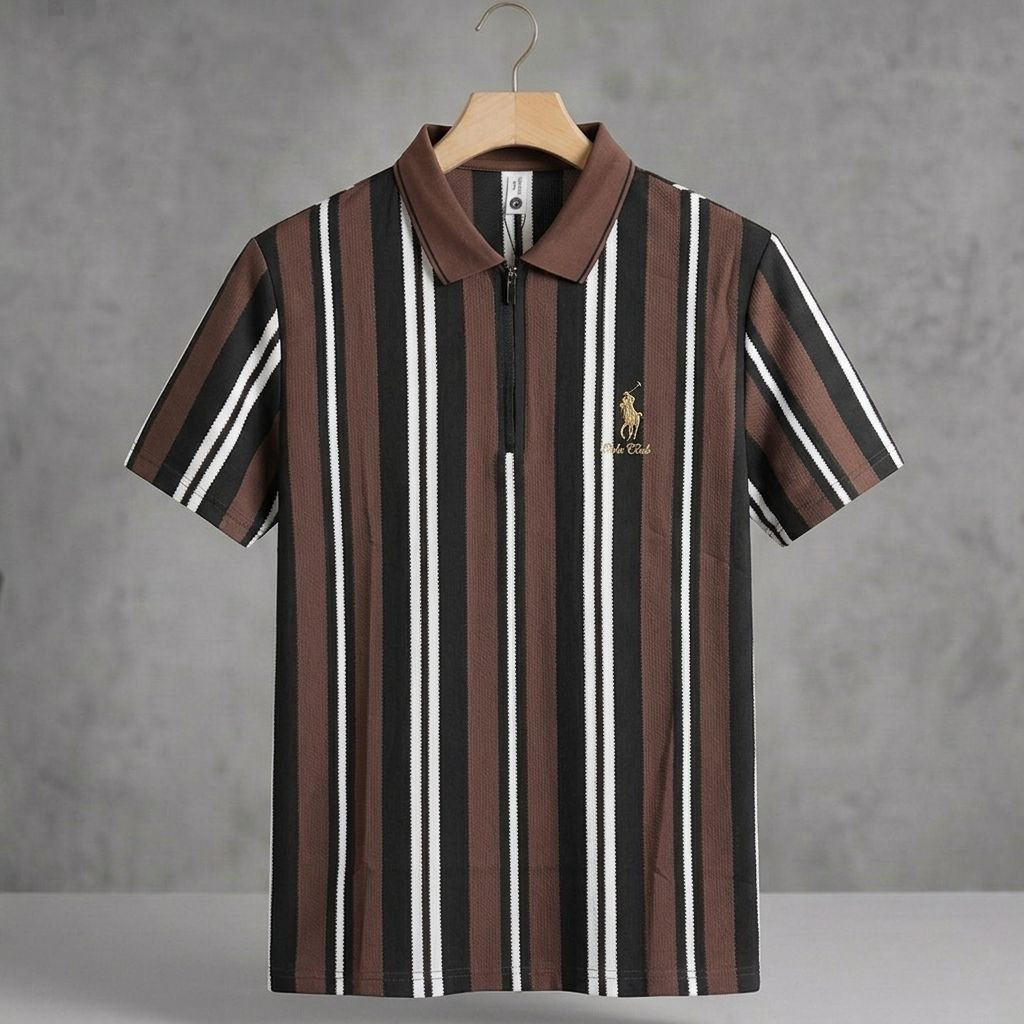 CHAINA POLO T-SHIRT ZIP