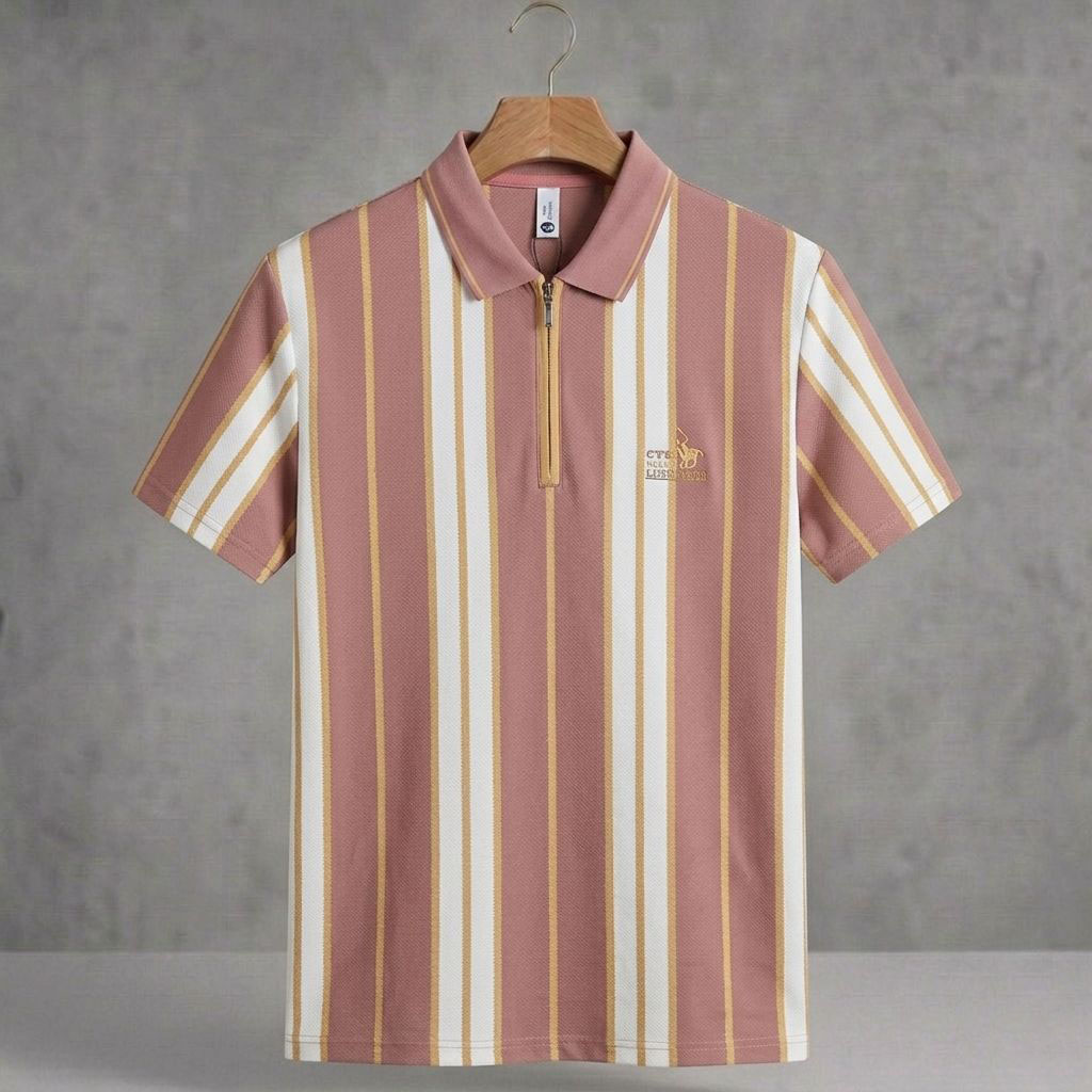 CHAINA POLO T-SHIRT ZIP