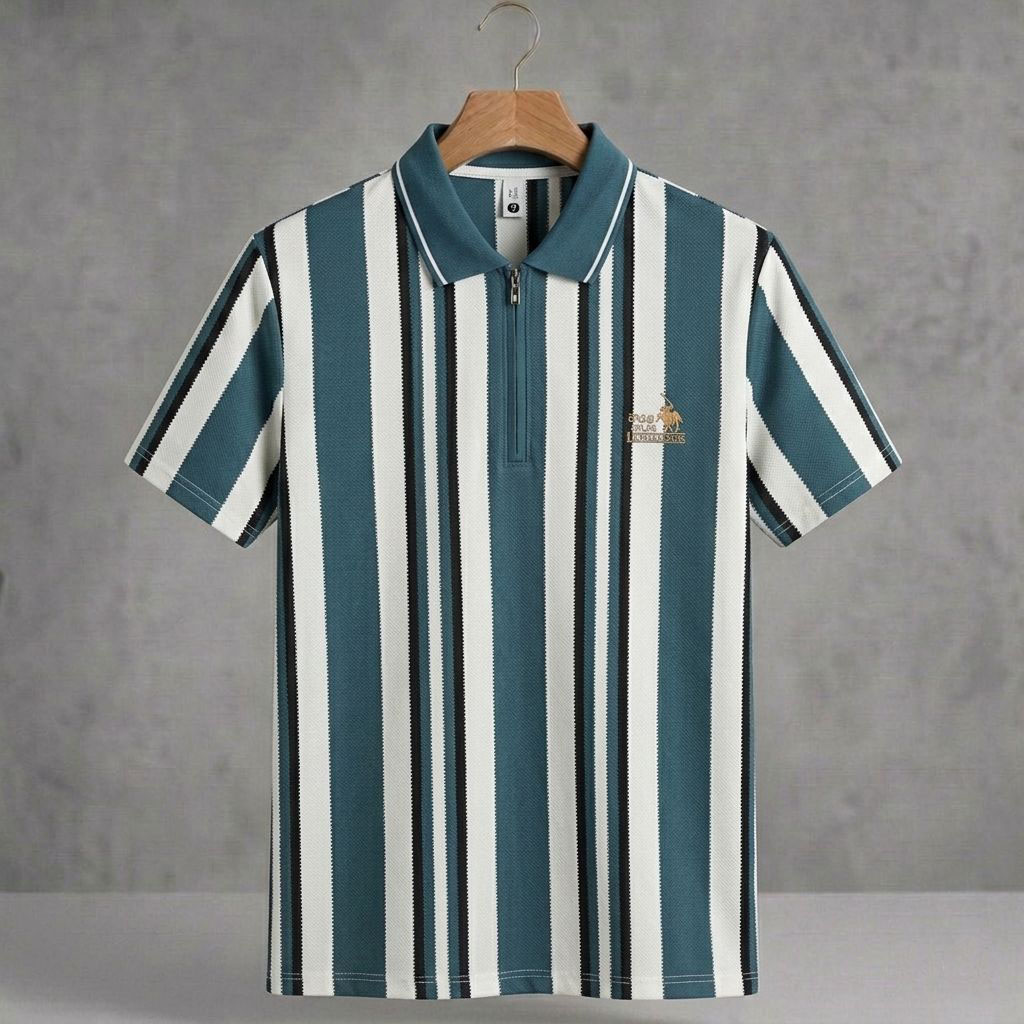 CHAINA POLO T-SHIRT ZIP